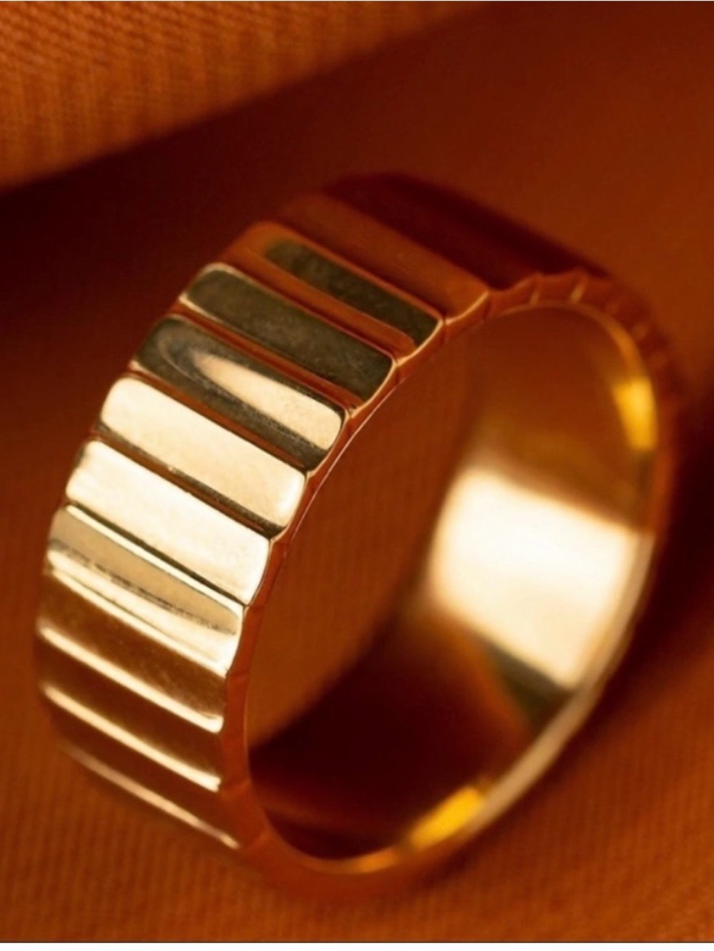 Aurate Textured Gold Vermeil Band Ring